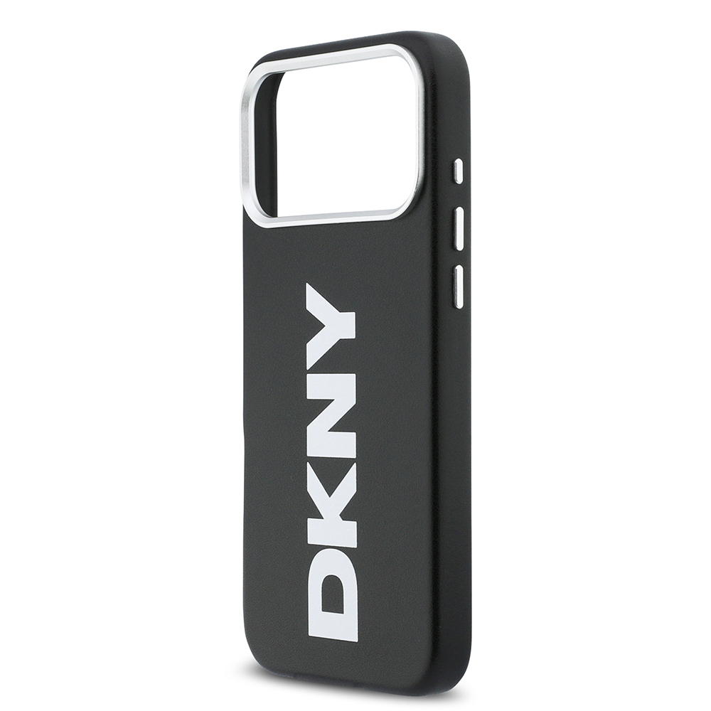 Apple iPhone 17 Pro Max Uyumlu Kılıf DKNY Orjinal Lisanslı M-safe Şarj Özellikli PU Büyük Dikey Logolu Kapak - 5