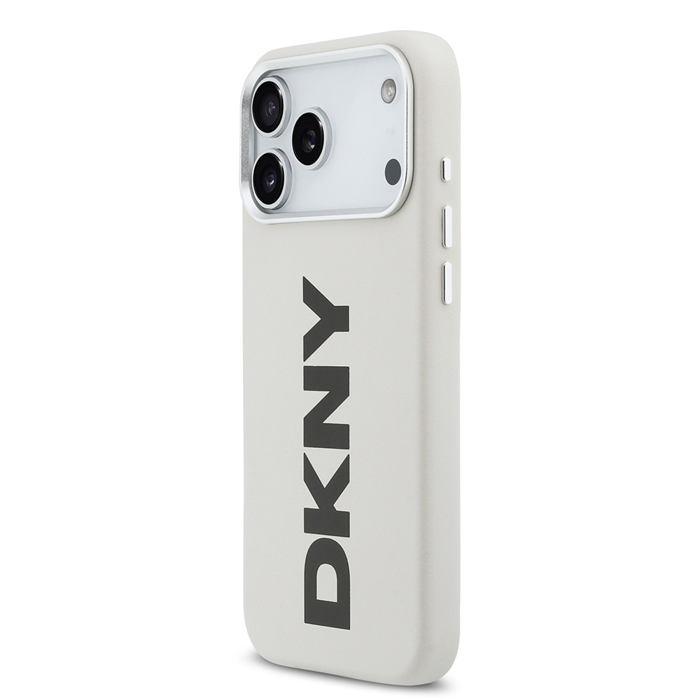 Apple iPhone 17 Pro Max Uyumlu Kılıf DKNY Orjinal Lisanslı M-safe Şarj Özellikli PU Büyük Dikey Logolu Kapak - 8