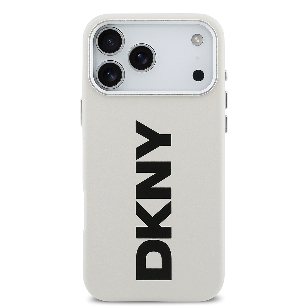 Apple iPhone 17 Pro Max Uyumlu Kılıf DKNY Orjinal Lisanslı M-safe Şarj Özellikli PU Büyük Dikey Logolu Kapak - 9