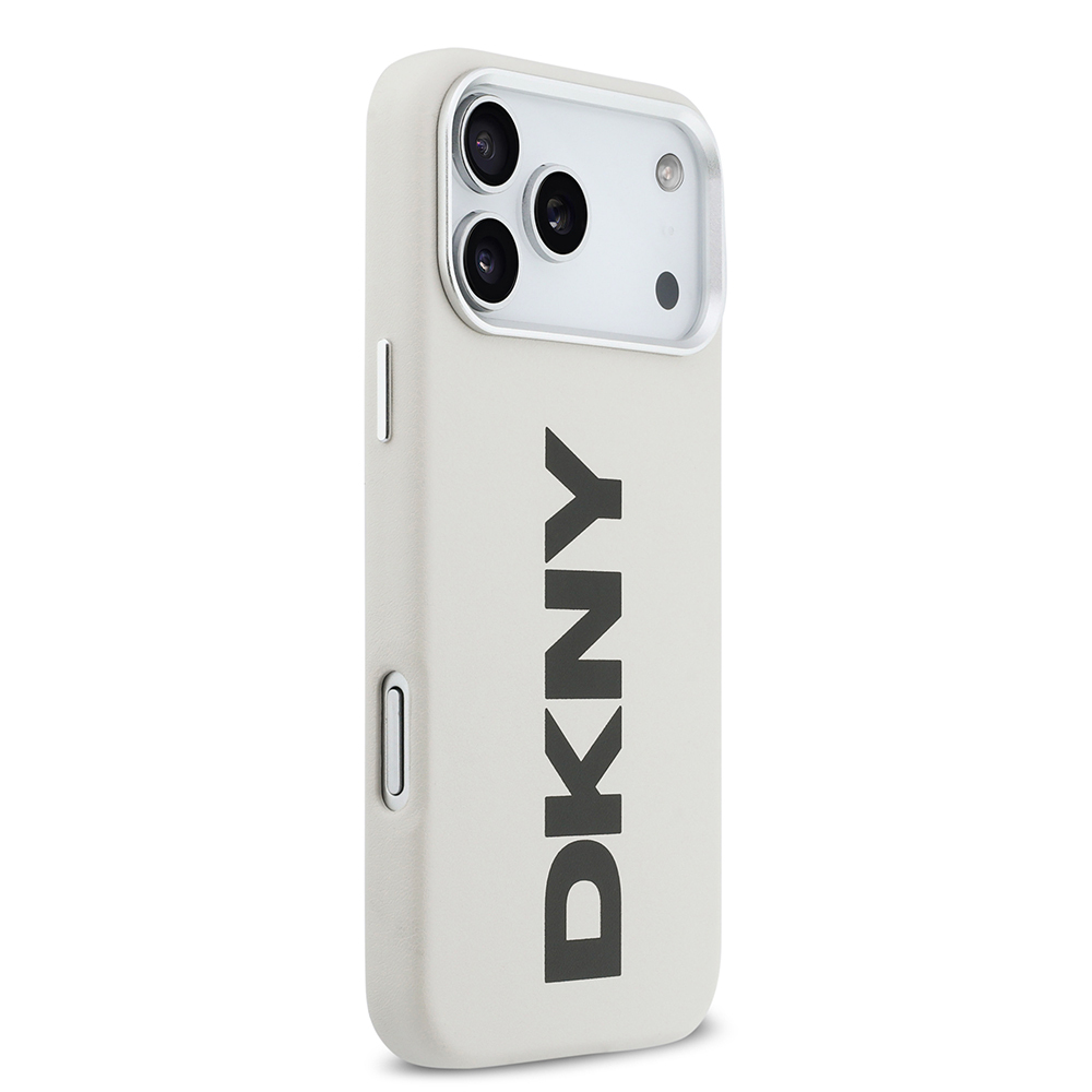 Apple iPhone 17 Pro Max Uyumlu Kılıf DKNY Orjinal Lisanslı M-safe Şarj Özellikli PU Büyük Dikey Logolu Kapak - 10