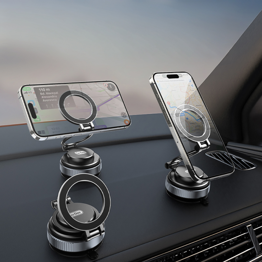 Go Des GD-HD238 360 Derece Dönebilen Vakum Özellikli Magnetik Telefon Tutucu - 2