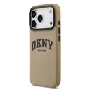 Apple iPhone 17 Pro Max Uyumlu Kılıf DKNY Orjinal Lisanslı M-safe Şarj Özellikli PU Deri Kabartmalı Kapak - 1