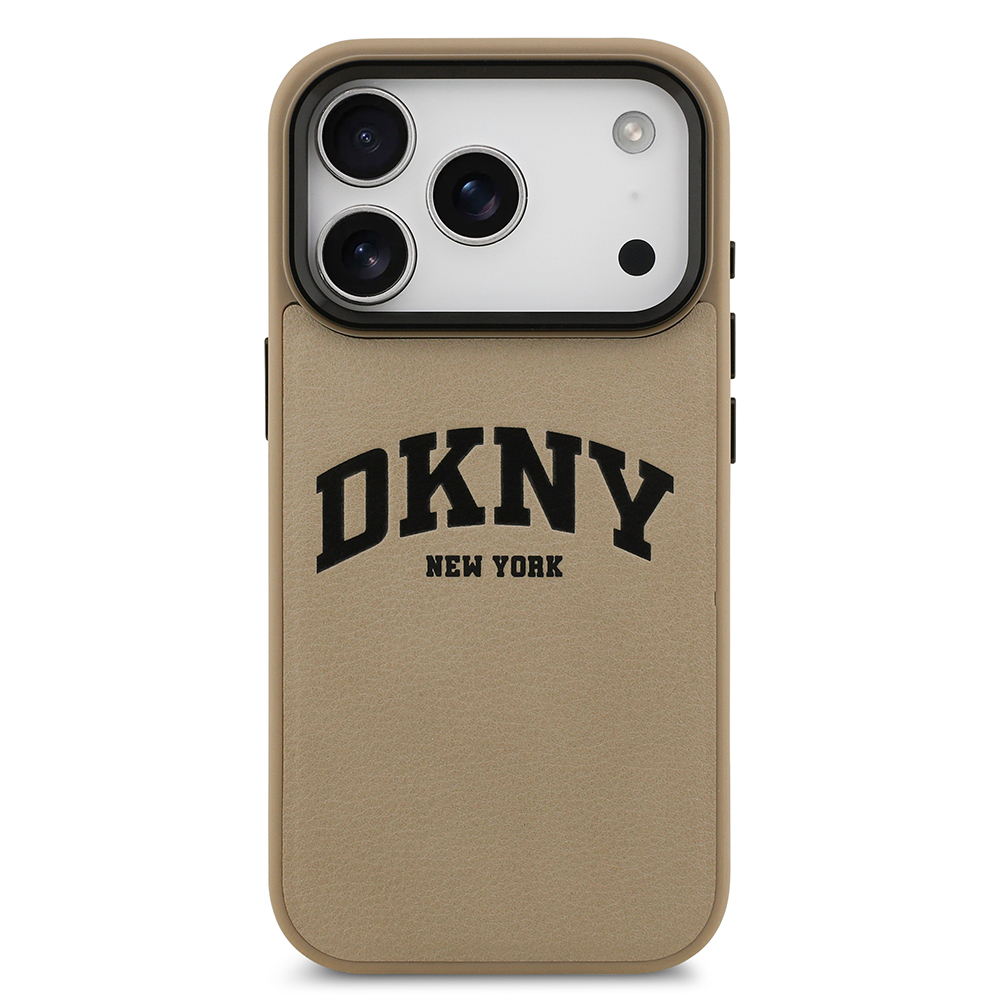 Apple iPhone 17 Pro Max Uyumlu Kılıf DKNY Orjinal Lisanslı M-safe Şarj Özellikli PU Deri Kabartmalı Kapak - 2