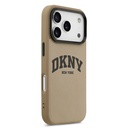 Apple iPhone 17 Pro Max Uyumlu Kılıf DKNY Orjinal Lisanslı M-safe Şarj Özellikli PU Deri Kabartmalı Kapak - 3