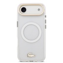 Apple iPhone 17 Air Uyumlu Kılıf Lacoste Orjinal Lisanslı M-safe Şarj Özellikli Gold Timsah Logolu Buzlu Kapak - 2