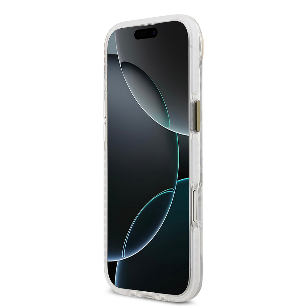Apple iPhone 17 Air Uyumlu Kılıf Lacoste Orjinal Lisanslı M-safe Şarj Özellikli Gold Timsah Logolu Buzlu Kapak - 4