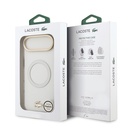 Apple iPhone 17 Air Uyumlu Kılıf Lacoste Orjinal Lisanslı M-safe Şarj Özellikli Gold Timsah Logolu Buzlu Kapak - 7