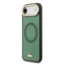 Apple iPhone 17 Air Uyumlu Kılıf Lacoste Orjinal Lisanslı M-safe Şarj Özellikli Gold Timsah Logolu Buzlu Kapak - 8