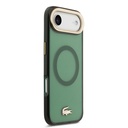 Apple iPhone 17 Air Uyumlu Kılıf Lacoste Orjinal Lisanslı M-safe Şarj Özellikli Gold Timsah Logolu Buzlu Kapak - 10
