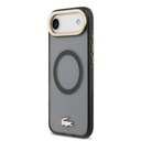 Apple iPhone 17 Air Uyumlu Kılıf Lacoste Orjinal Lisanslı M-safe Şarj Özellikli Gold Timsah Logolu Buzlu Kapak - 15