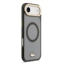 Apple iPhone 17 Air Uyumlu Kılıf Lacoste Orjinal Lisanslı M-safe Şarj Özellikli Gold Timsah Logolu Buzlu Kapak - 17
