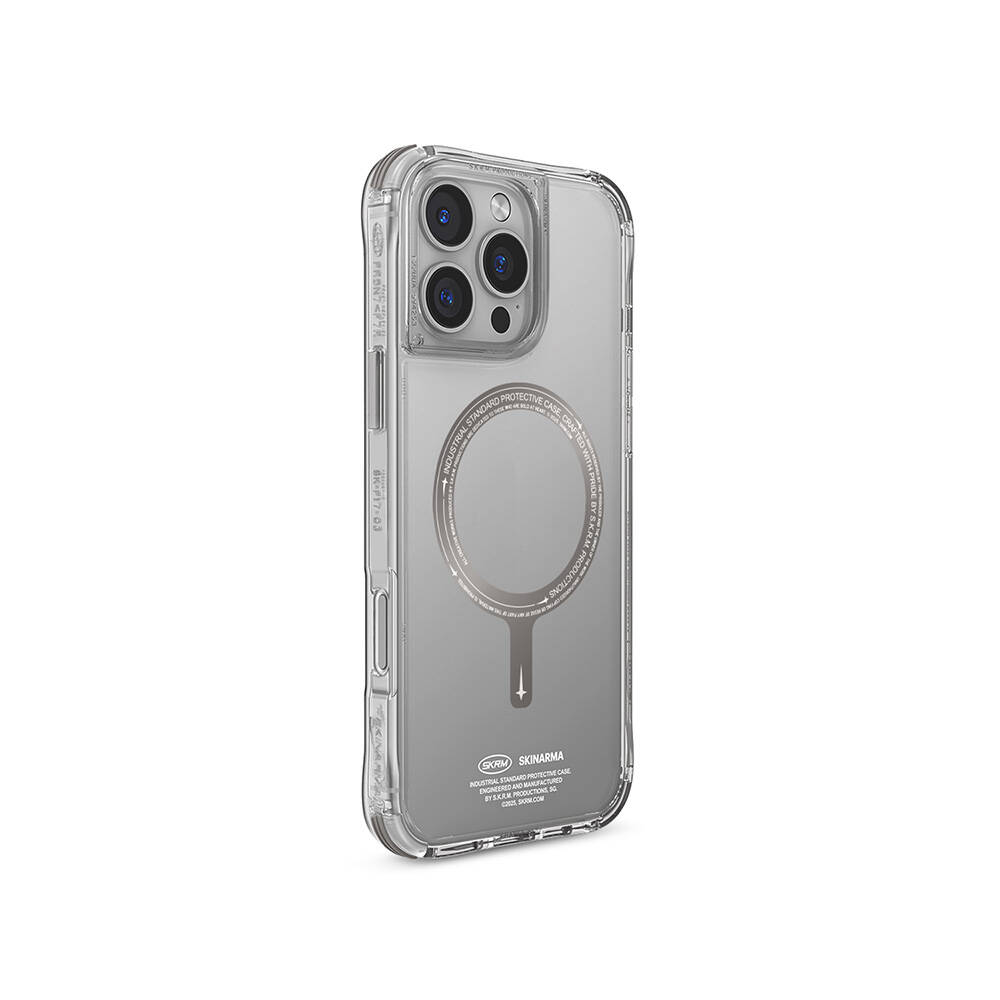 Apple iPhone 16 Pro Max Uyumlu Kılıf Magsafe Şarj Özellikli Airbagli Şeffaf SkinArma Saido Prime Kapak - 1