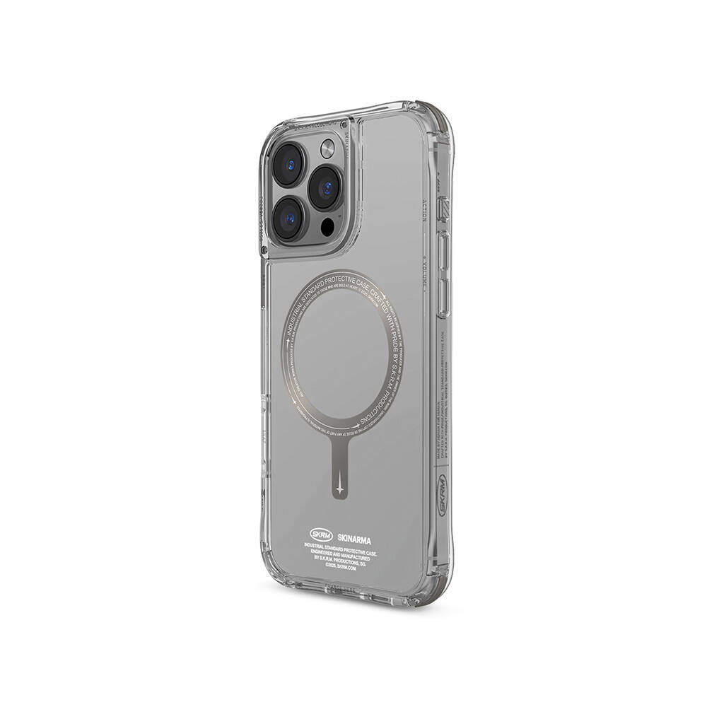 Apple iPhone 16 Pro Max Uyumlu Kılıf Magsafe Şarj Özellikli Airbagli Şeffaf SkinArma Saido Prime Kapak - 3