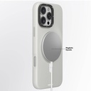 Apple iPhone 16 Pro Max Uyumlu Kılıf Magsafe Şarj Özellikli Kamera Standlı Silikon Youngkit Bitty Cream Kapak - 6
