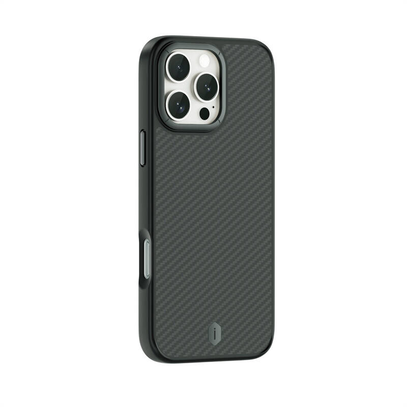 Apple iPhone 16 Pro Max Uyumlu Kılıf Wiwu DCC-205 Magsafe Şarj Özellikli Aramid Fiber Tasarım Kevlar Kapak - 1