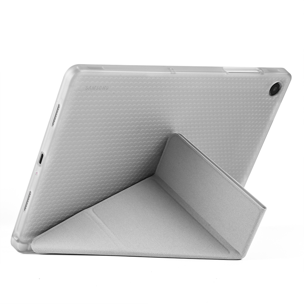 Samsung Galaxy Tab A11 Plus Uyumlu Kılıf Zore Tri Folding Kalem Bölmeli Standlı Kılıf - 5