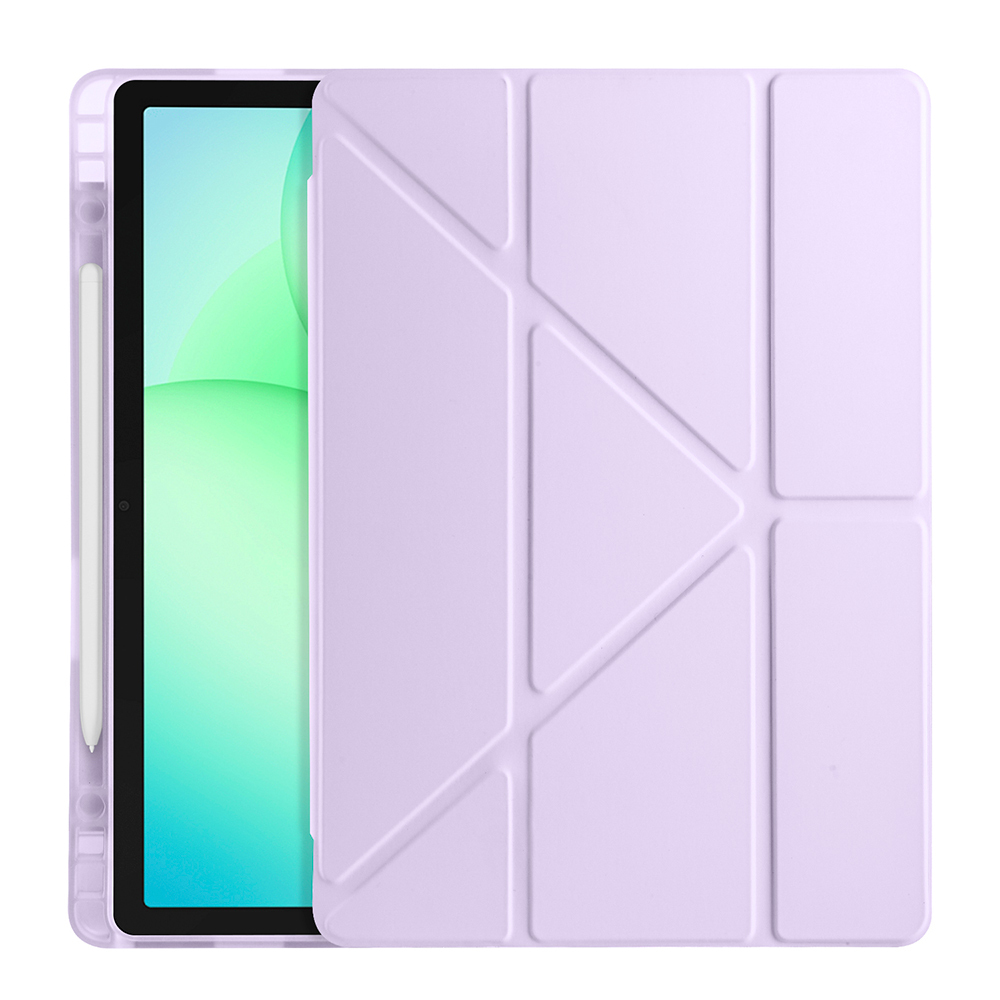 Samsung Galaxy Tab A11 Plus Uyumlu Kılıf Zore Tri Folding Kalem Bölmeli Standlı Kılıf - 9