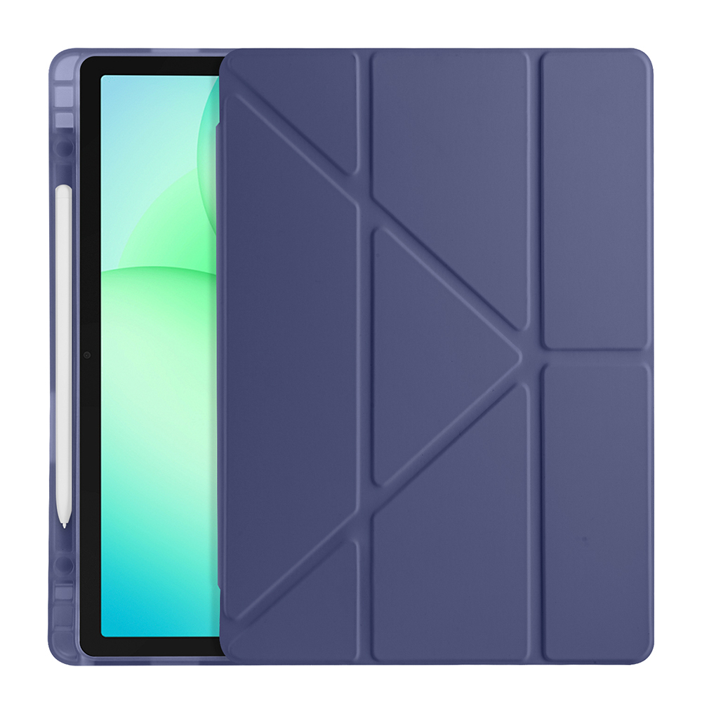 Samsung Galaxy Tab A11 Plus Uyumlu Kılıf Zore Tri Folding Kalem Bölmeli Standlı Kılıf - 12