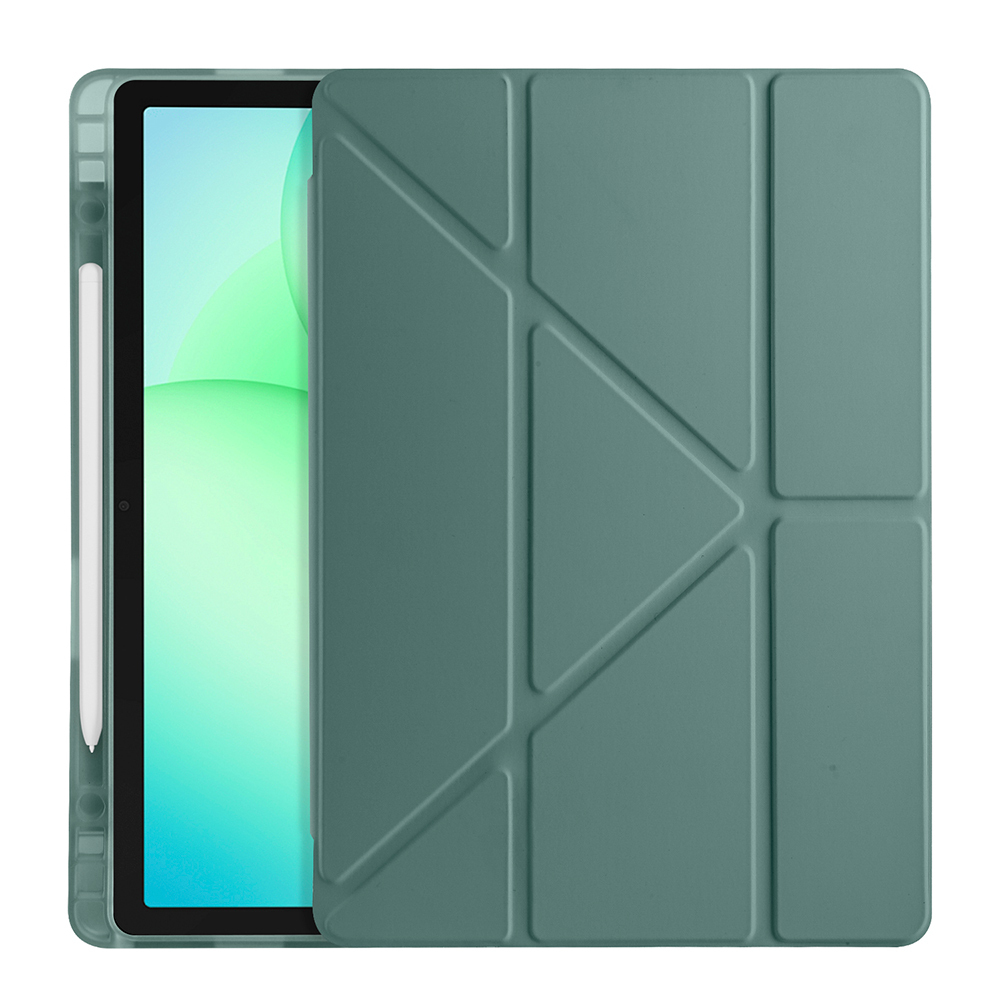 Samsung Galaxy Tab A11 Plus Uyumlu Kılıf Zore Tri Folding Kalem Bölmeli Standlı Kılıf - 13