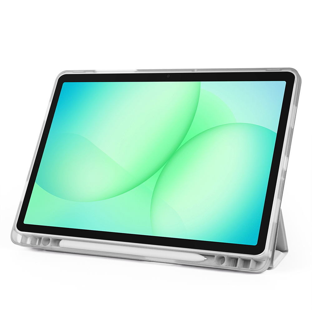 Samsung Galaxy Tab A11 Plus Uyumlu Kılıf Zore Tri Folding Kalem Bölmeli Standlı Kılıf - 17