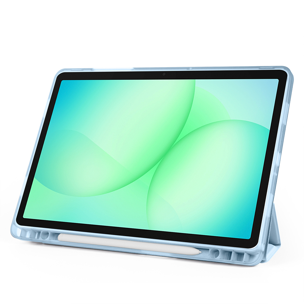 Samsung Galaxy Tab A11 Plus Uyumlu Kılıf Zore Tri Folding Kalem Bölmeli Standlı Kılıf - 21