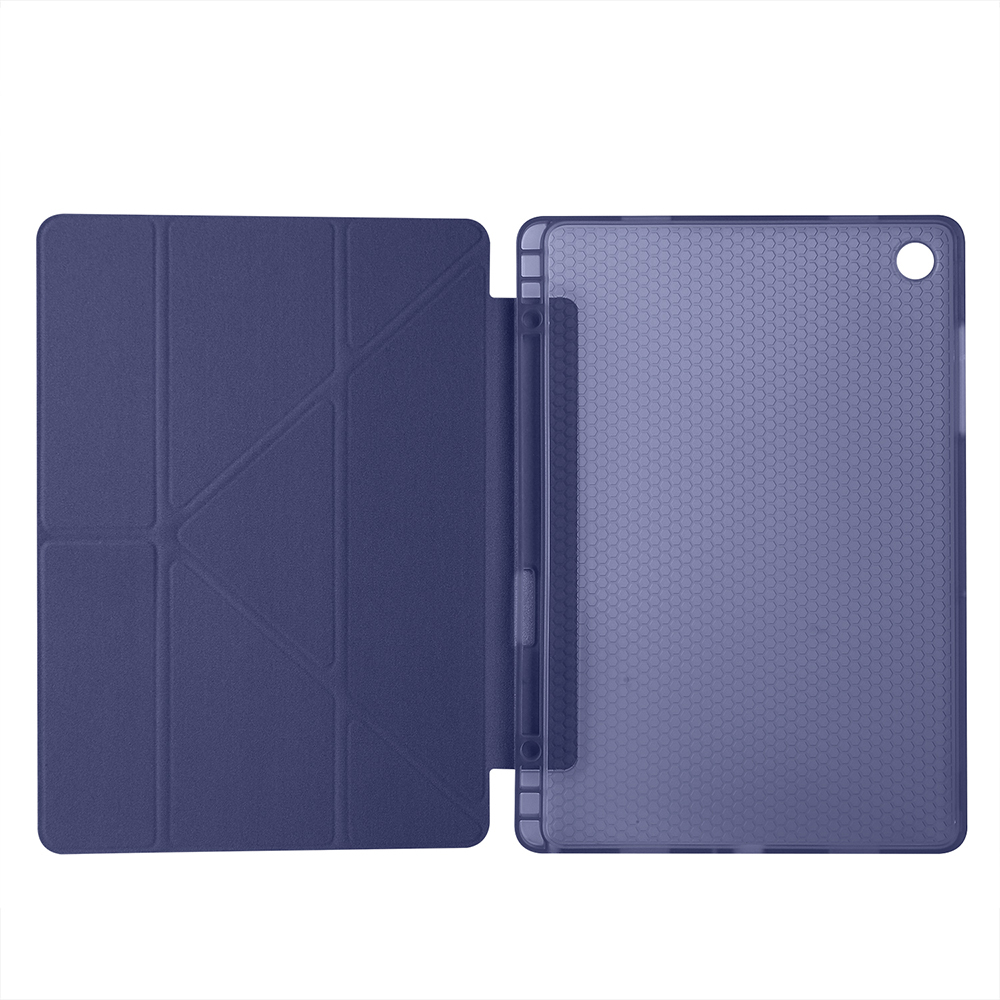 Samsung Galaxy Tab A11 Plus Uyumlu Kılıf Zore Tri Folding Kalem Bölmeli Standlı Kılıf - 23