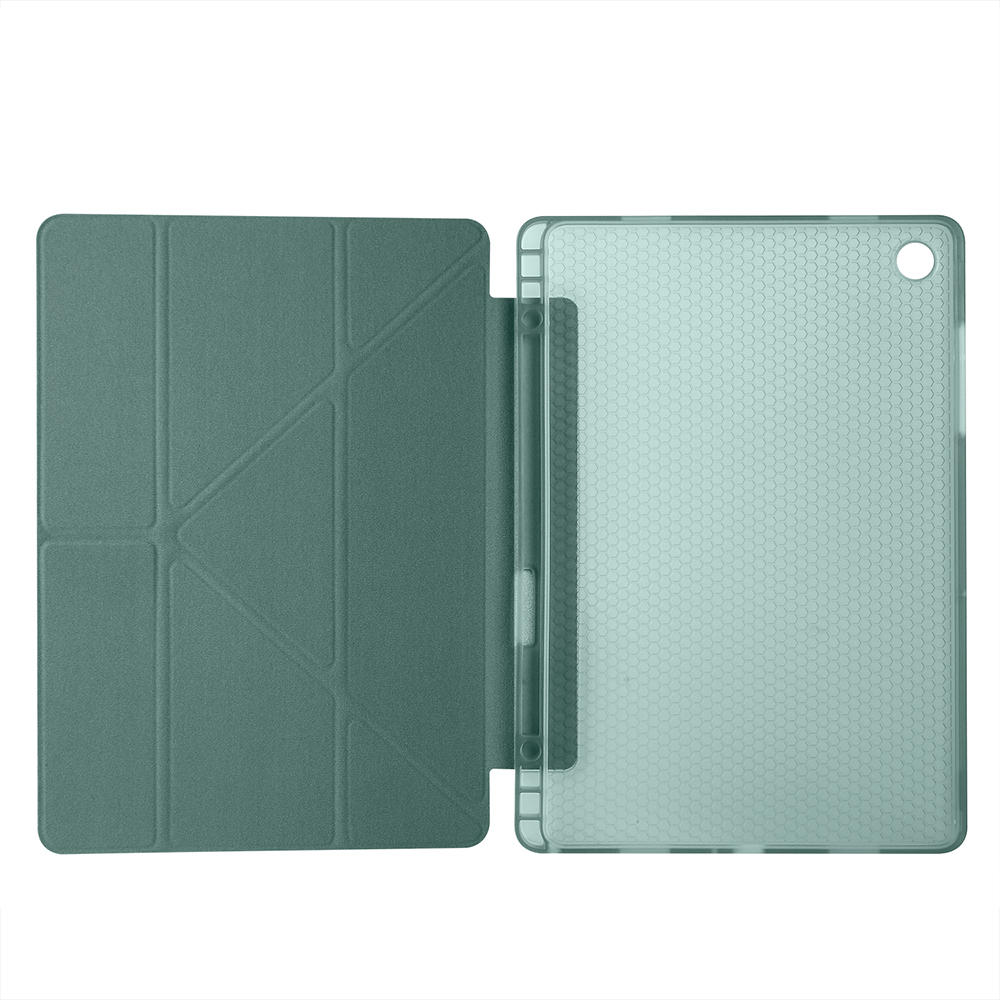 Samsung Galaxy Tab A11 Plus Uyumlu Kılıf Zore Tri Folding Kalem Bölmeli Standlı Kılıf - 24