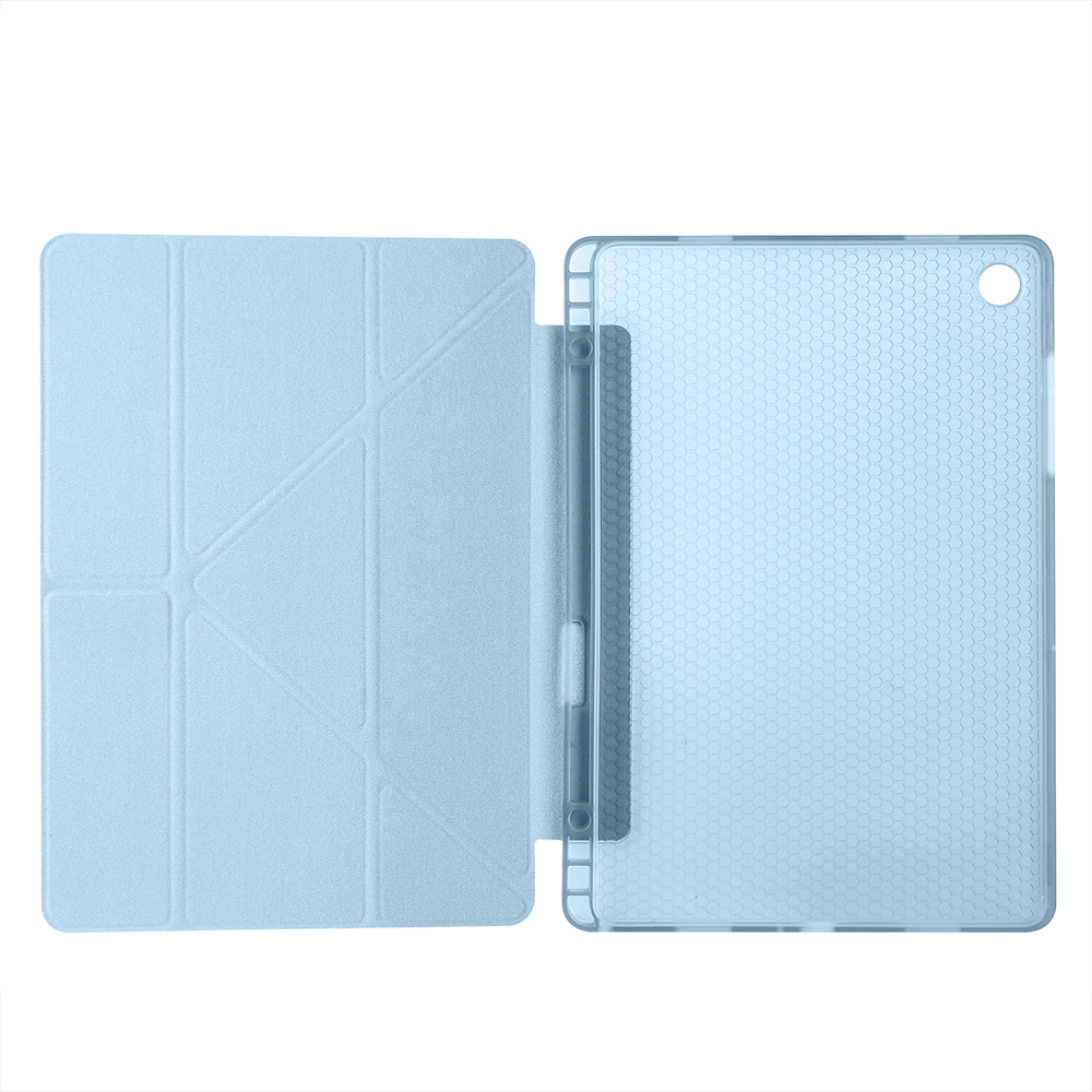 Samsung Galaxy Tab A11 Plus Uyumlu Kılıf Zore Tri Folding Kalem Bölmeli Standlı Kılıf - 28