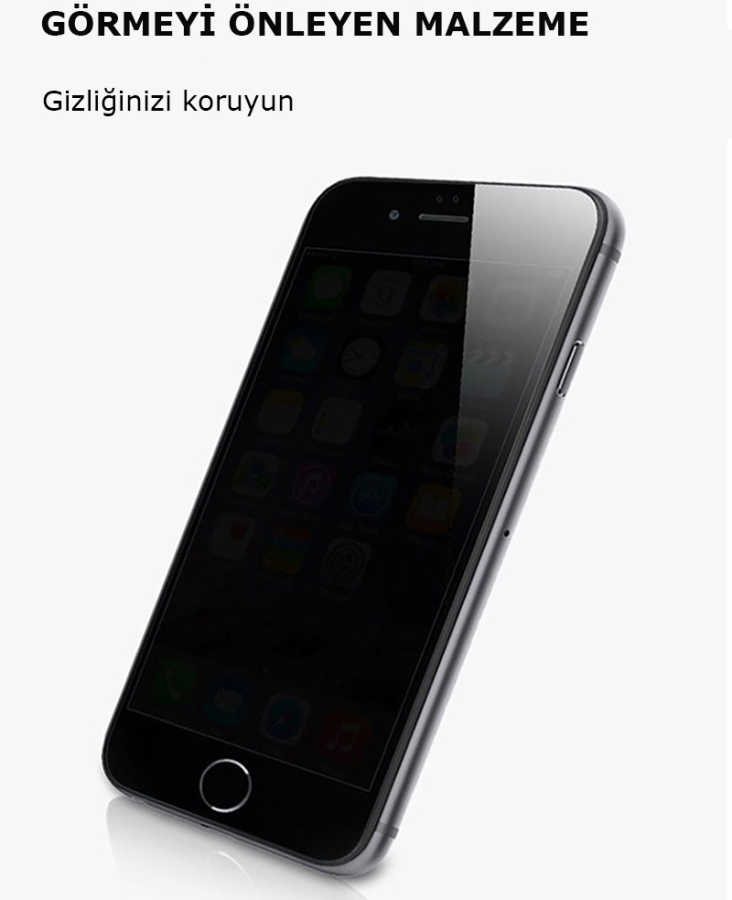 Apple iPhone 8 Plus Uyumlu Zore Kor Privacy Cam Ekran Koruyucu - 4