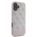 Apple iPhone 16 Uyumlu Kılıf Guess Orjinal Lisanslı M-safe Şarj Özellikli PU Deri Şerit Logo Dizaynlı Kapak - 3
