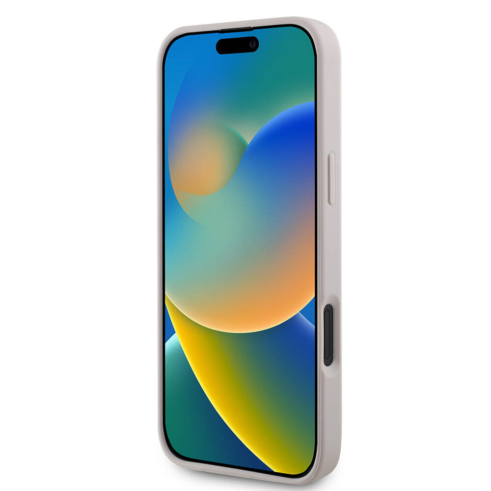 Apple iPhone 16 Uyumlu Kılıf Guess Orjinal Lisanslı M-safe Şarj Özellikli PU Deri Şerit Logo Dizaynlı Kapak - 4