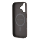 Apple iPhone 16 Uyumlu Kılıf Guess Orjinal Lisanslı M-safe Şarj Özellikli PU Deri Şerit Logo Dizaynlı Kapak - 12