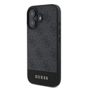 Apple iPhone 16 Uyumlu Kılıf Guess Orjinal Lisanslı M-safe Şarj Özellikli PU Deri Şerit Logo Dizaynlı Kapak - 14