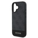 Apple iPhone 16 Uyumlu Kılıf Guess Orjinal Lisanslı M-safe Şarj Özellikli PU Deri Şerit Logo Dizaynlı Kapak - 18