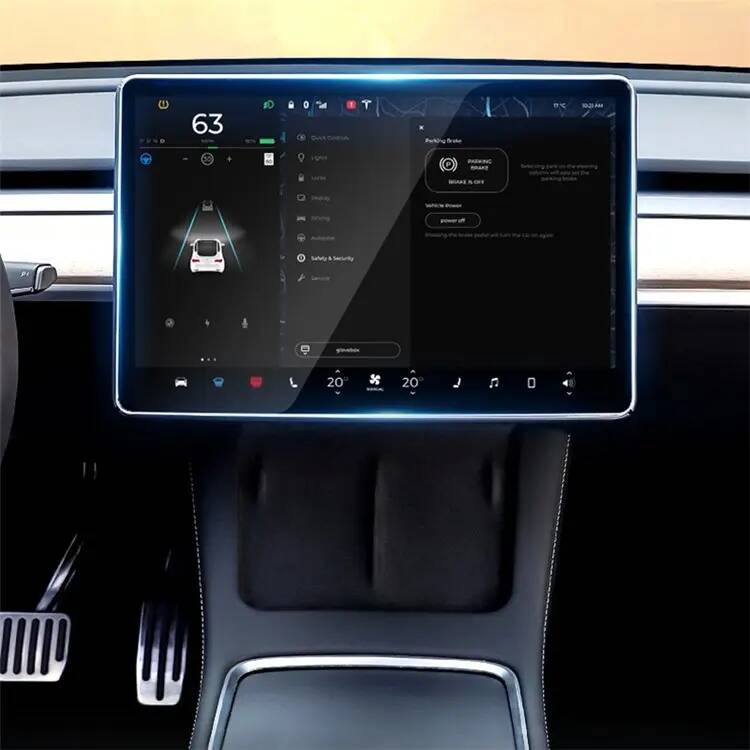 Tesla Model Y Zore Araç Multimedya Temperli Cam Ekran Koruyucu - 4