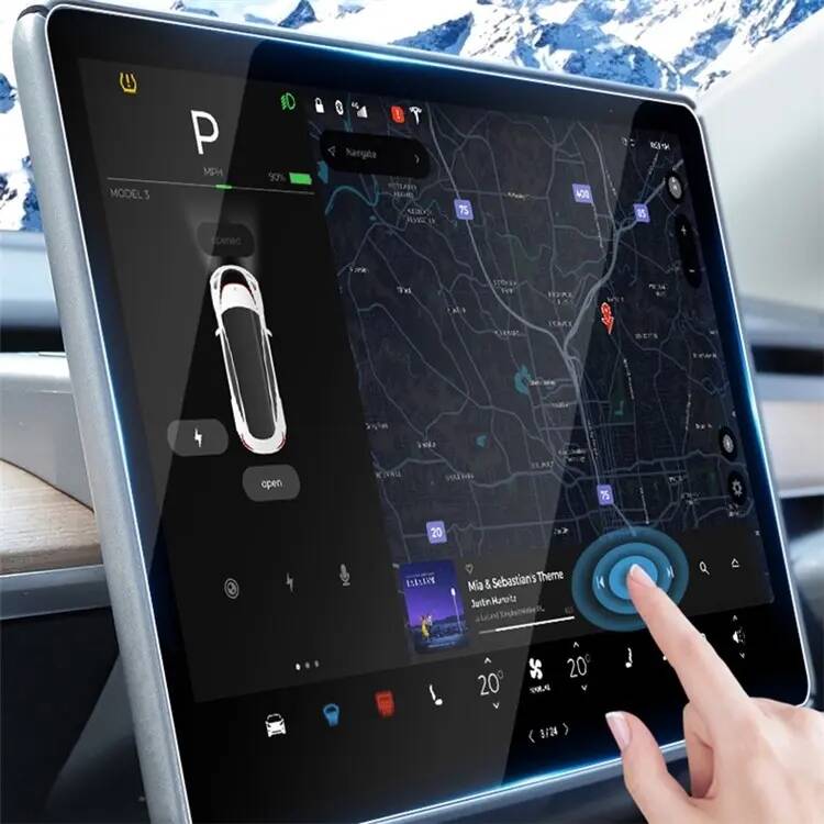 Tesla Model Y Zore Araç Multimedya Temperli Cam Ekran Koruyucu - 5