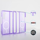 Samsung Galaxy Z Fold 6 Uyumlu Kılıf M-safe Şarj Özellikli Parlayan Simli Saydam Renkli Zore Allstar Kapak - 6