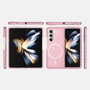 Samsung Galaxy Z Fold 6 Uyumlu Kılıf M-safe Şarj Özellikli Parlayan Simli Saydam Renkli Zore Allstar Kapak - 13