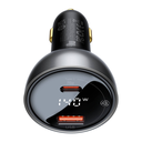 Baseus Digital Göstergeli PD 3.1 140W Çift Çıkışlı Araç İçi Ultra Hızlı Şarj Seti (USB-C + USB-A) | Obsidian
