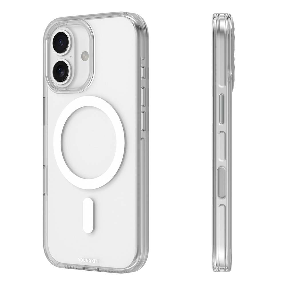 Apple iPhone 17 Uyumlu Kılıf M-safe Şarj Özellikli Şeffaf Youngkit Crystal Shield Serisi Kapak - 1