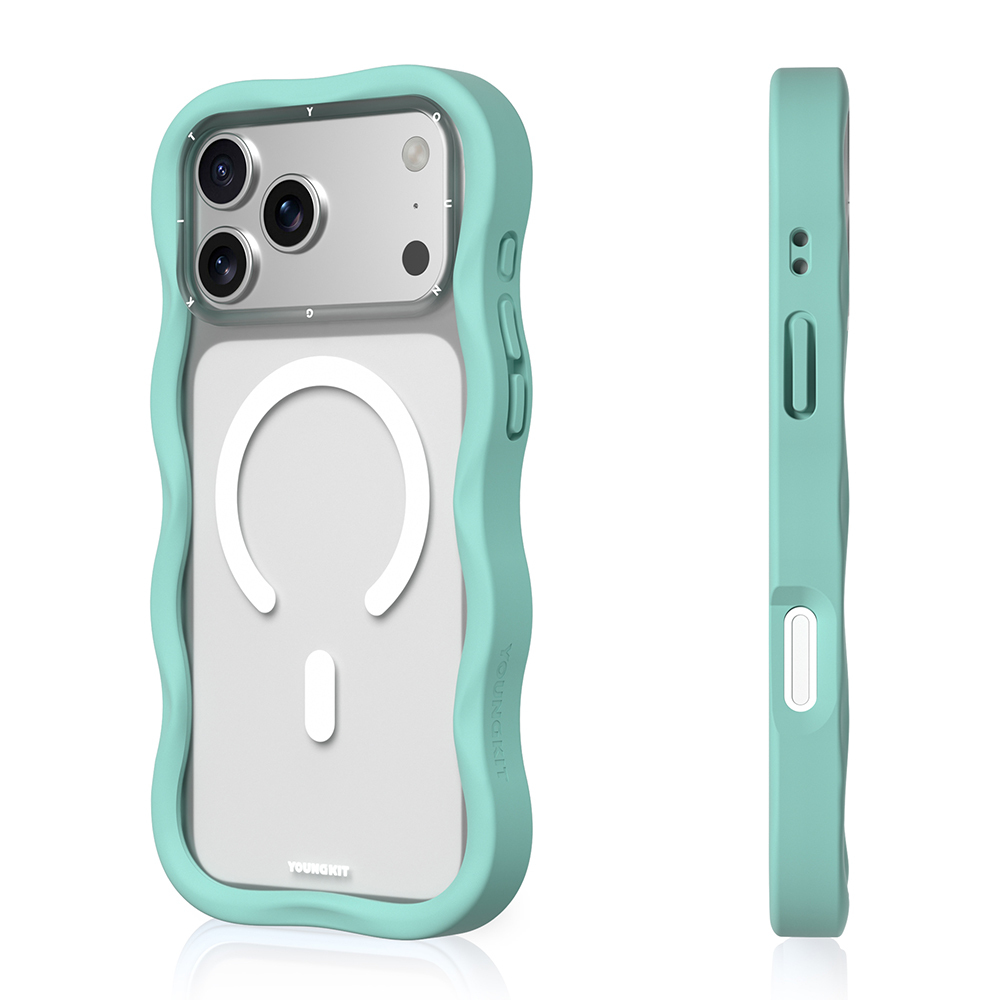 Apple iPhone 17 Pro Uyumlu Kılıf M-safe Şarj Özellikli Youngkit Wave Matte Serisi Kapak - 3