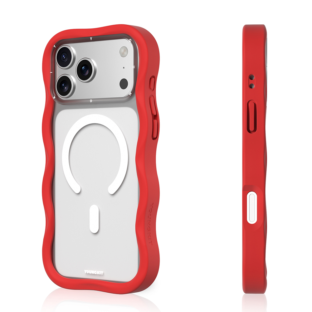 Apple iPhone 17 Pro Uyumlu Kılıf M-safe Şarj Özellikli Youngkit Wave Matte Serisi Kapak - 4