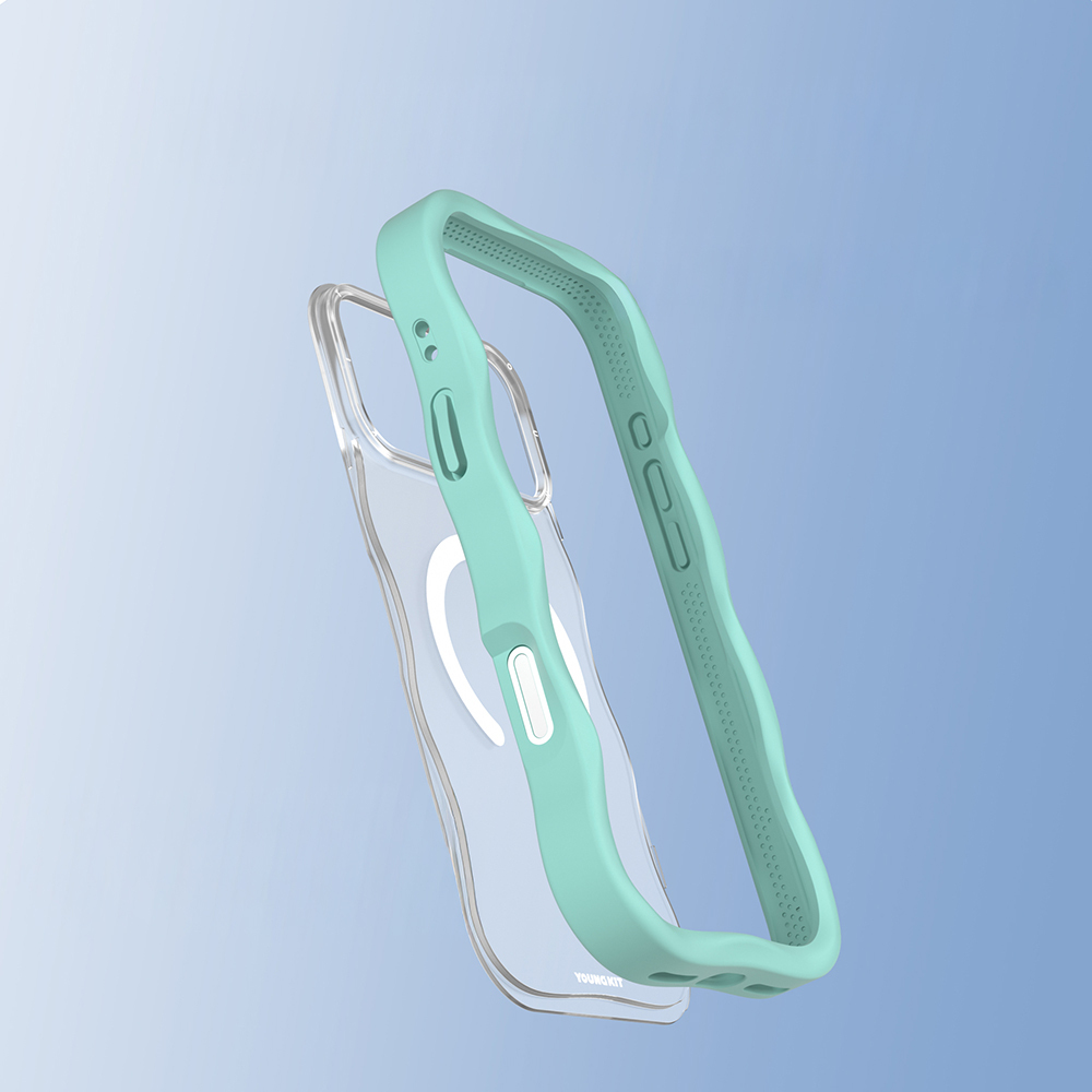 Apple iPhone 17 Pro Uyumlu Kılıf M-safe Şarj Özellikli Youngkit Wave Matte Serisi Kapak - 14