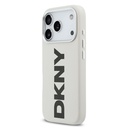 Apple iPhone 17 Pro Uyumlu Kılıf DKNY Orjinal Lisanslı M-safe Şarj Özellikli PU Büyük Dikey Logolu Kapak - 1