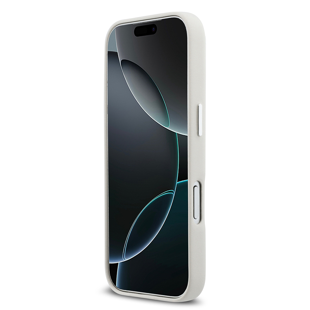 Apple iPhone 17 Pro Uyumlu Kılıf DKNY Orjinal Lisanslı M-safe Şarj Özellikli PU Büyük Dikey Logolu Kapak - 4