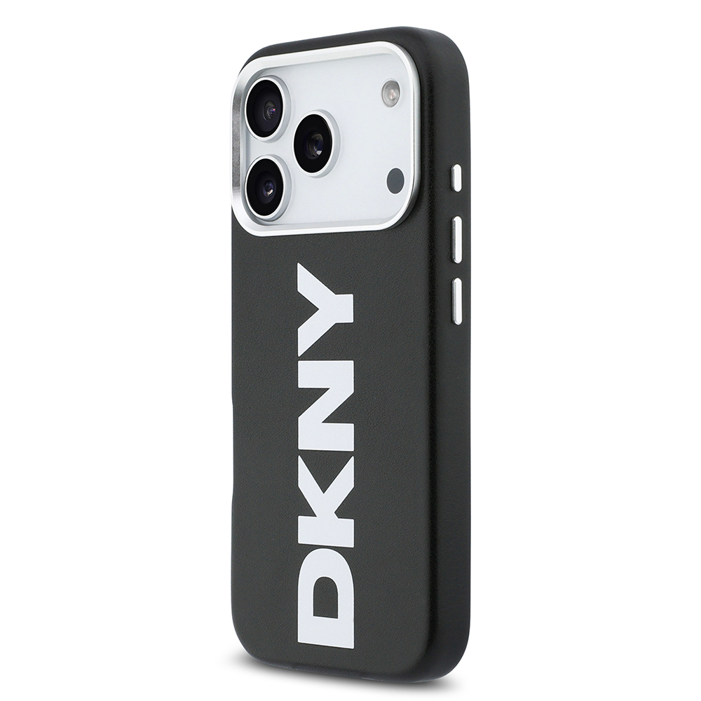 Apple iPhone 17 Pro Uyumlu Kılıf DKNY Orjinal Lisanslı M-safe Şarj Özellikli PU Büyük Dikey Logolu Kapak - 8