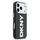 Apple iPhone 17 Pro Uyumlu Kılıf DKNY Orjinal Lisanslı M-safe Şarj Özellikli PU Büyük Dikey Logolu Kapak - 10
