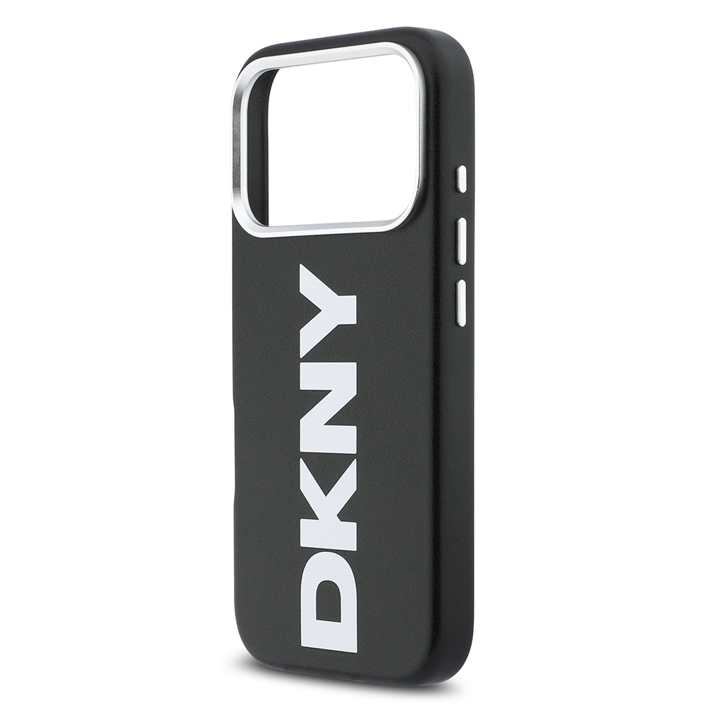Apple iPhone 17 Pro Uyumlu Kılıf DKNY Orjinal Lisanslı M-safe Şarj Özellikli PU Büyük Dikey Logolu Kapak - 12
