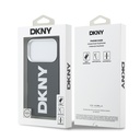 Apple iPhone 17 Pro Uyumlu Kılıf DKNY Orjinal Lisanslı M-safe Şarj Özellikli PU Büyük Dikey Logolu Kapak - 14