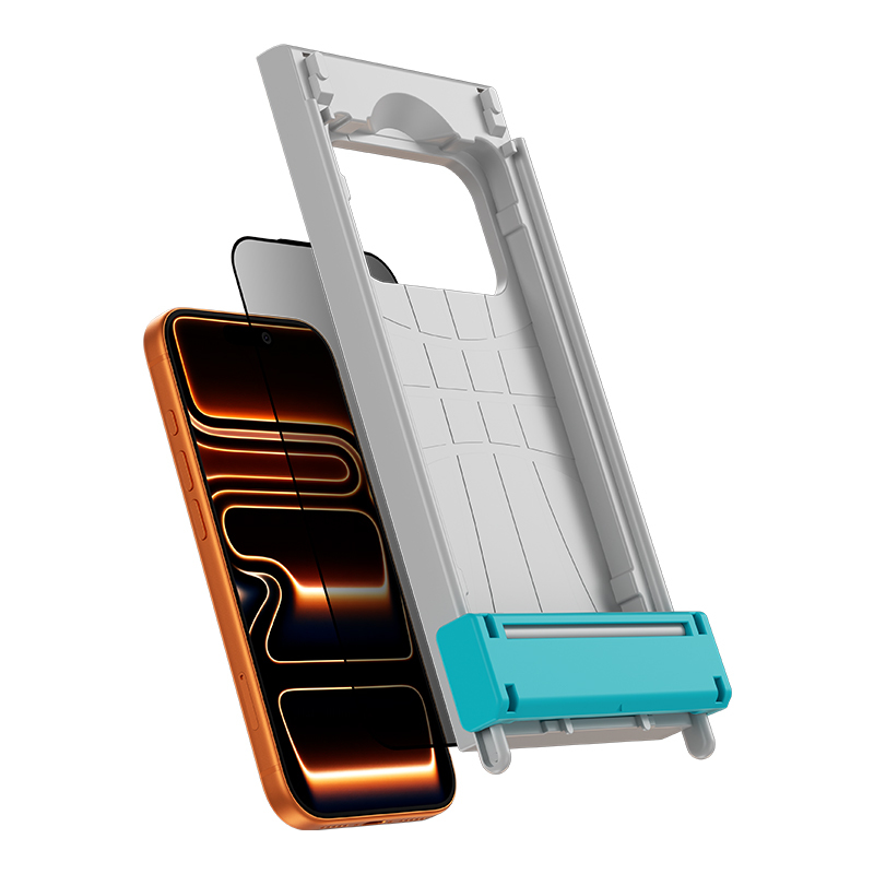 Apple iPhone 17 Uyumlu Benks Glass Warrior 2.0 EZFita Privacy Hayalet Cam Ekran Koruyucu + Kolay Uygulama Aparatı - 3